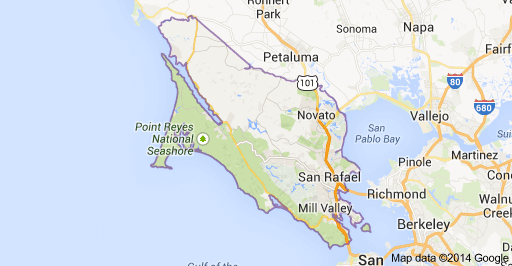 Marin County Map With Cities
